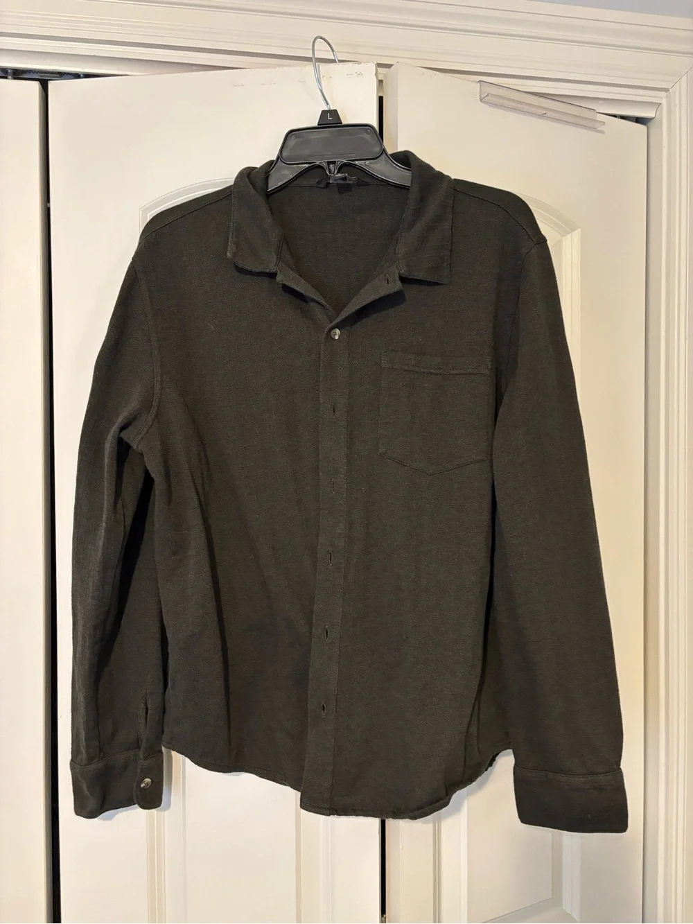Banana Republic Olive Green Button-Up Shirt Jacket